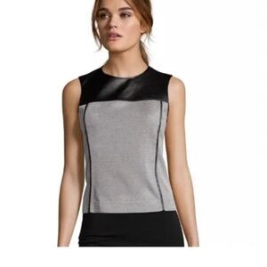 Theory Black and Gray Tank Top